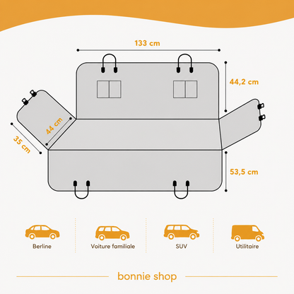 Housse de Protection Voiture Chien Premium – Protégez vos sièges en toute sérénité